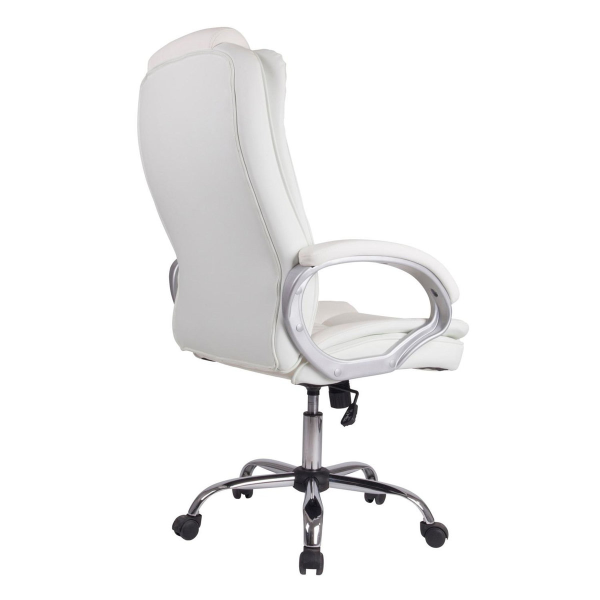 VS VENTA-STOCK Chaise de Bureau Karen Elevable et Fauteuil inclinable en Simili Cuir Blanc