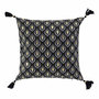 Voir la diapositive 1 : Paris Prix Housse de Coussin Déco  Noireor  40x40cm Noir