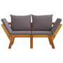 Voir la diapositive 4 : VIDAXL Banc de jardin avec coussins 2 en 1 bois d'acacia massif