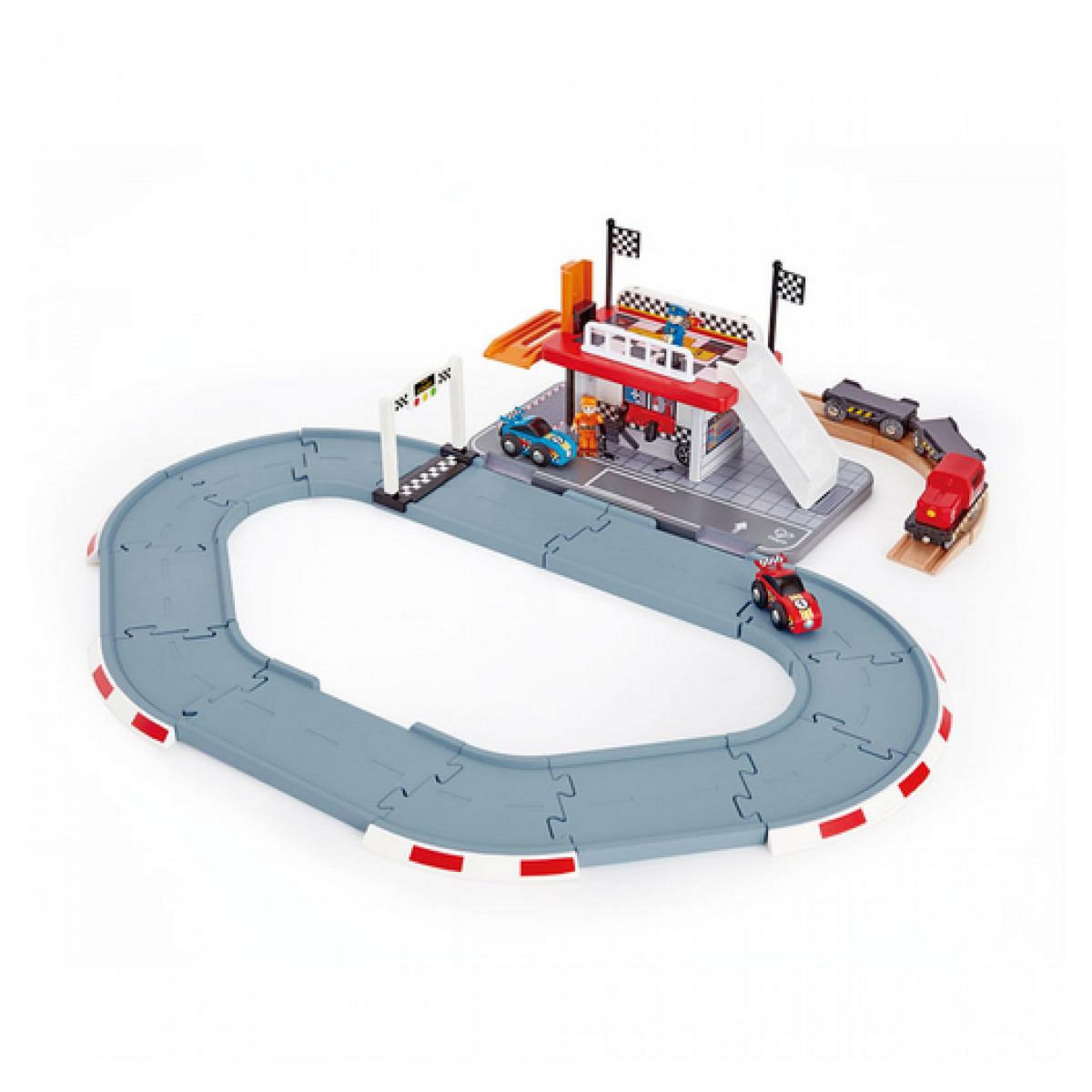 Hape Circuit de course voiture bois