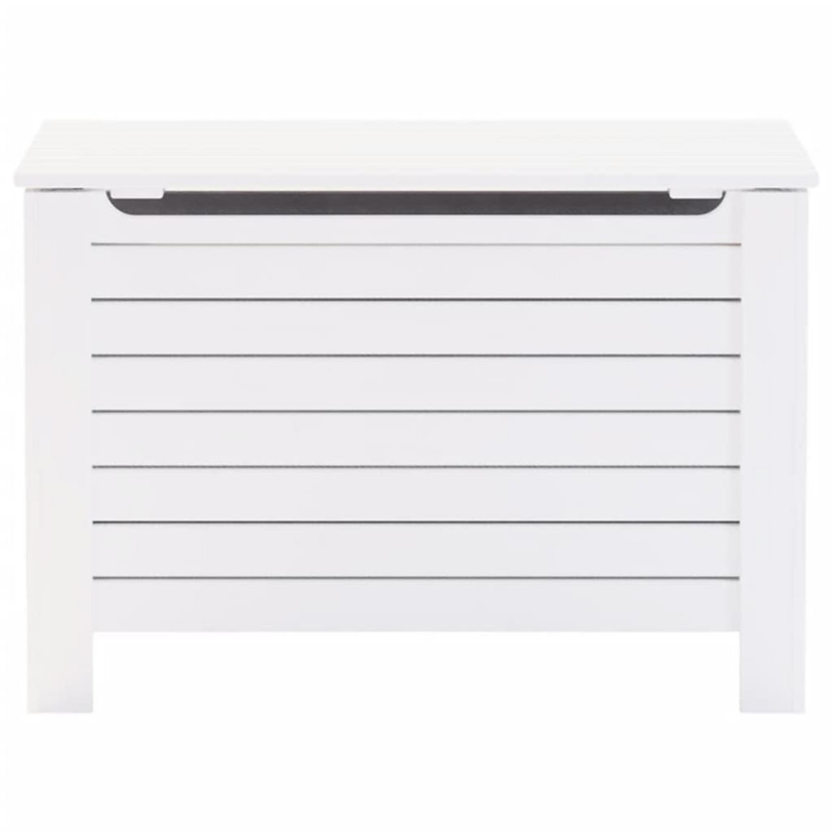 VIDAXL Boîte de rangement avec couvercle RANA blanc bois massif de pin