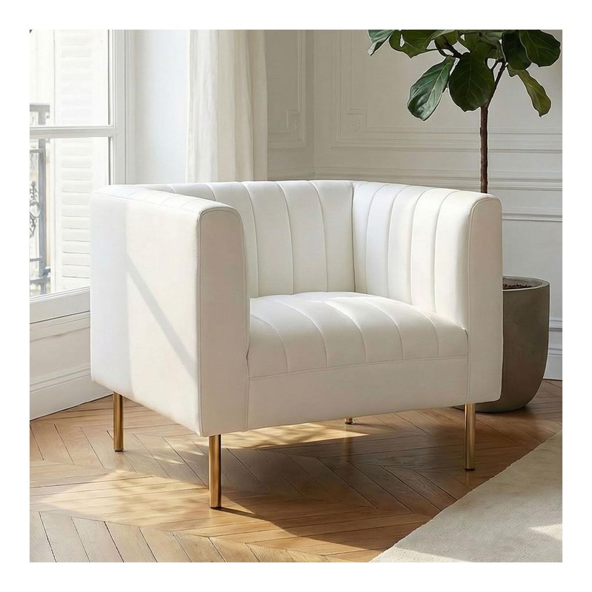 Voir la diapositive 5 : Paris Prix Fauteuil design  taylor  84cm blanc