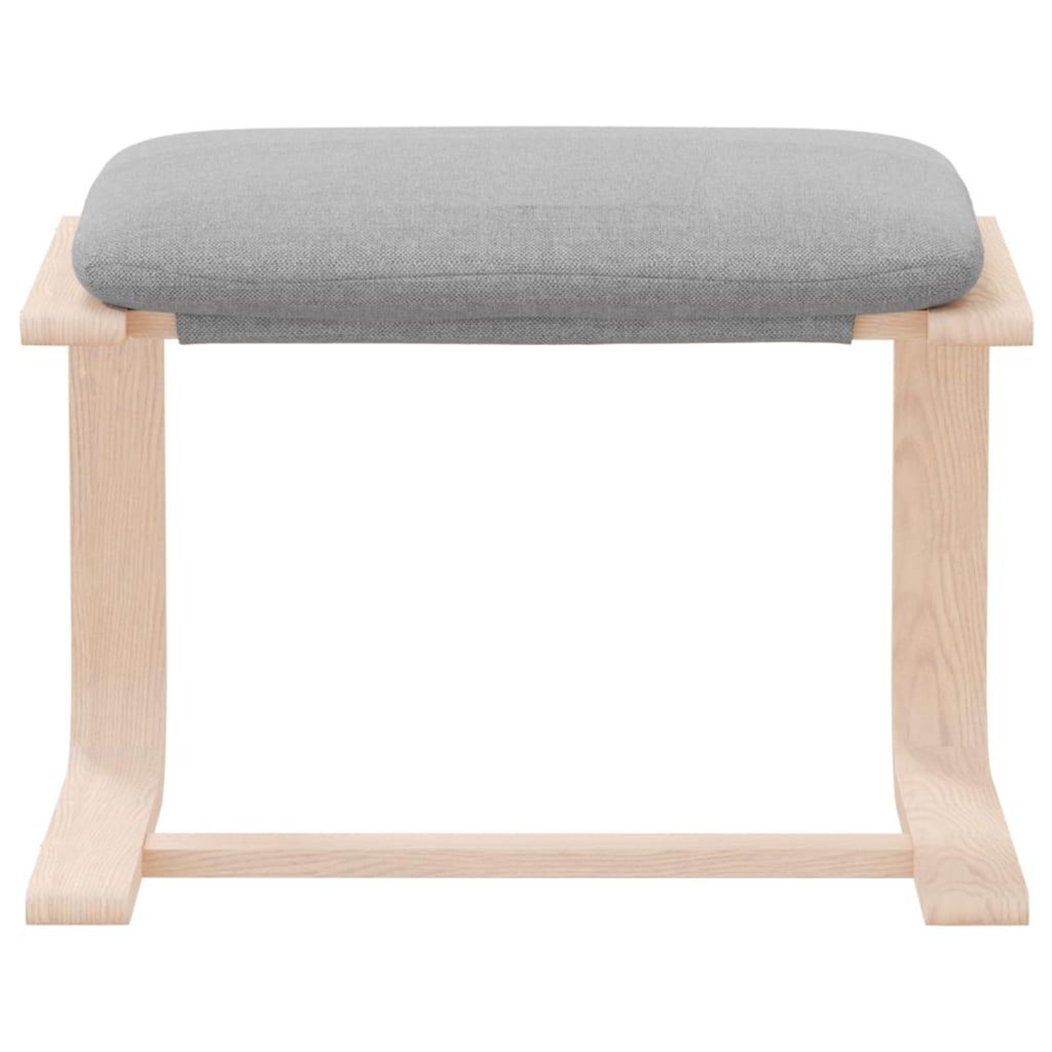 Voir la diapositive 4 : VIDAXL Repose-pied Gris clair 51x41x40 cm Tissu