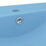 VIDAXL Lavabo avec trou de robinet Bleu clair mat 60x46 cm Ceramique