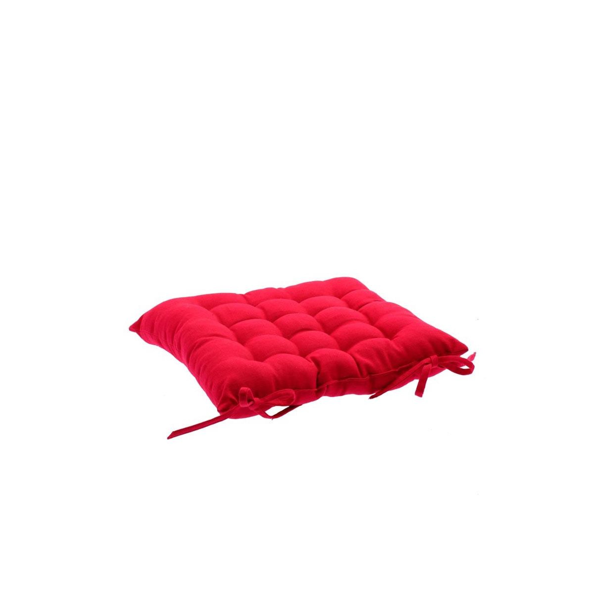 Voir la diapositive 2 : ATMOSPHERA Galette de chaise - 38 x 38 cm - rouge