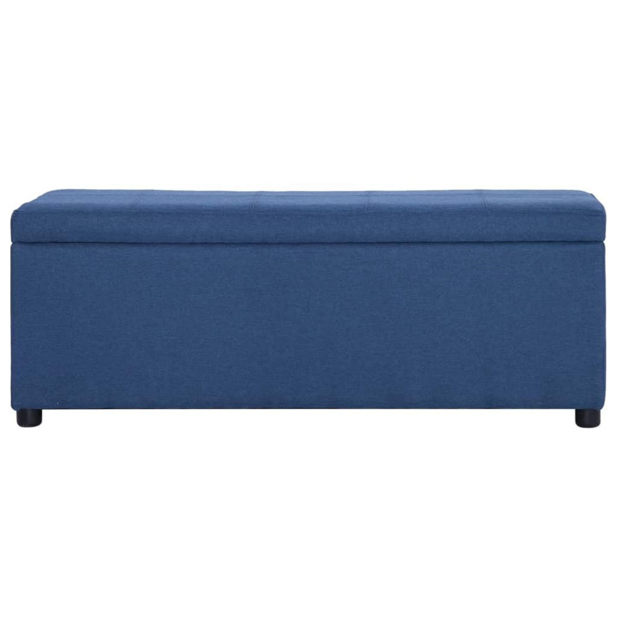 VIDAXL Banc avec compartiment de rangement 116 cm Bleu Polyester