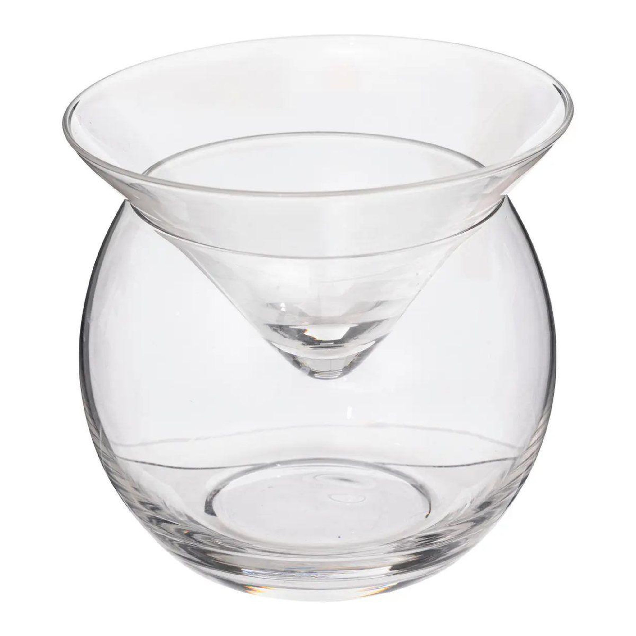 Voir la diapositive 1 : SECRET DE GOURMET Lot de 2 verres à cocktail  cônes  12cm transparent