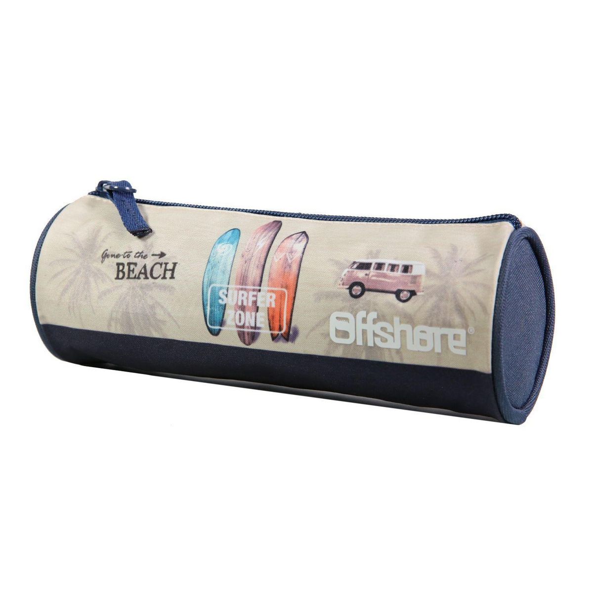 Bagtrotter BAGTROTTER Trousse scolaire ronde Offshore Beige Van & Surf