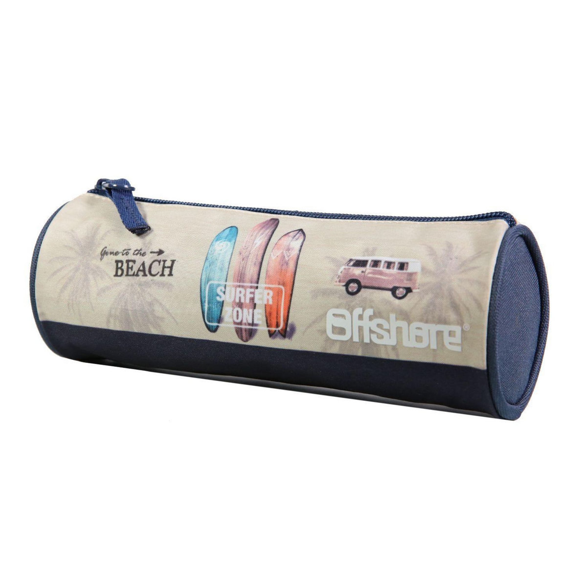 Bagtrotter BAGTROTTER Trousse scolaire ronde Offshore Beige Van & Surf