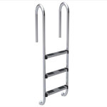 Habitat et Jardin Echelle de piscine en acier inoxydable - 3 marches