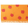 Voir la diapositive 2 : Paris Prix Plaid Fleur en Coton  Levi  130x180cm Orange