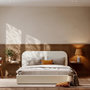 Voir la diapositive 5 : Rendez vous déco Lit double avec coffre 160x200 cm en tissu gris/beige-Tilly
