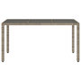 Voir la diapositive 4 : VIDAXL Table de jardin dessus en verre Gris 150x90x75cm Resine tressee