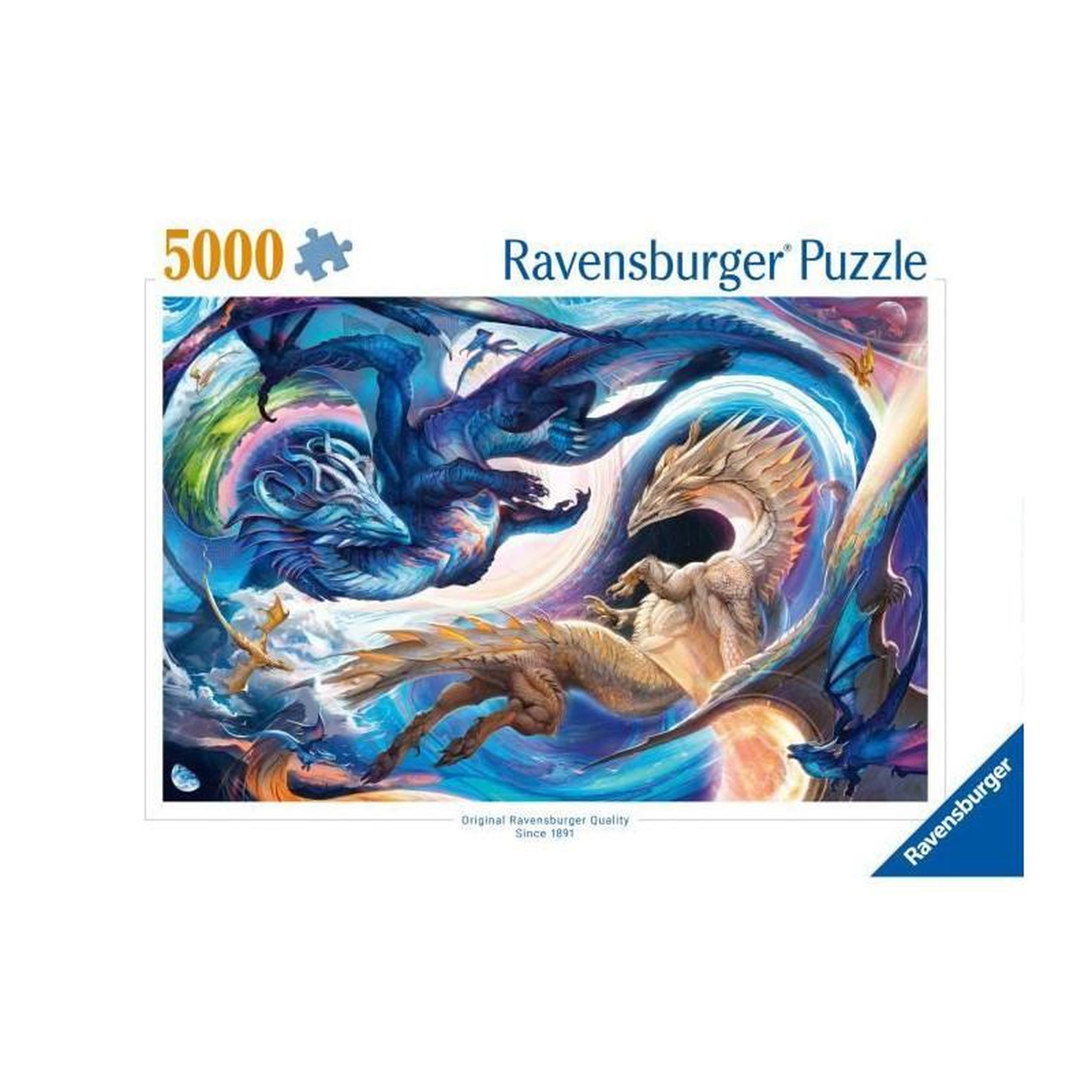 Voir la diapositive 2 : RAVENSBURGER Puzzle adulte 5000 pièces Dragons jour et nuit univers fantastique qualité supérieure – Ravensburger