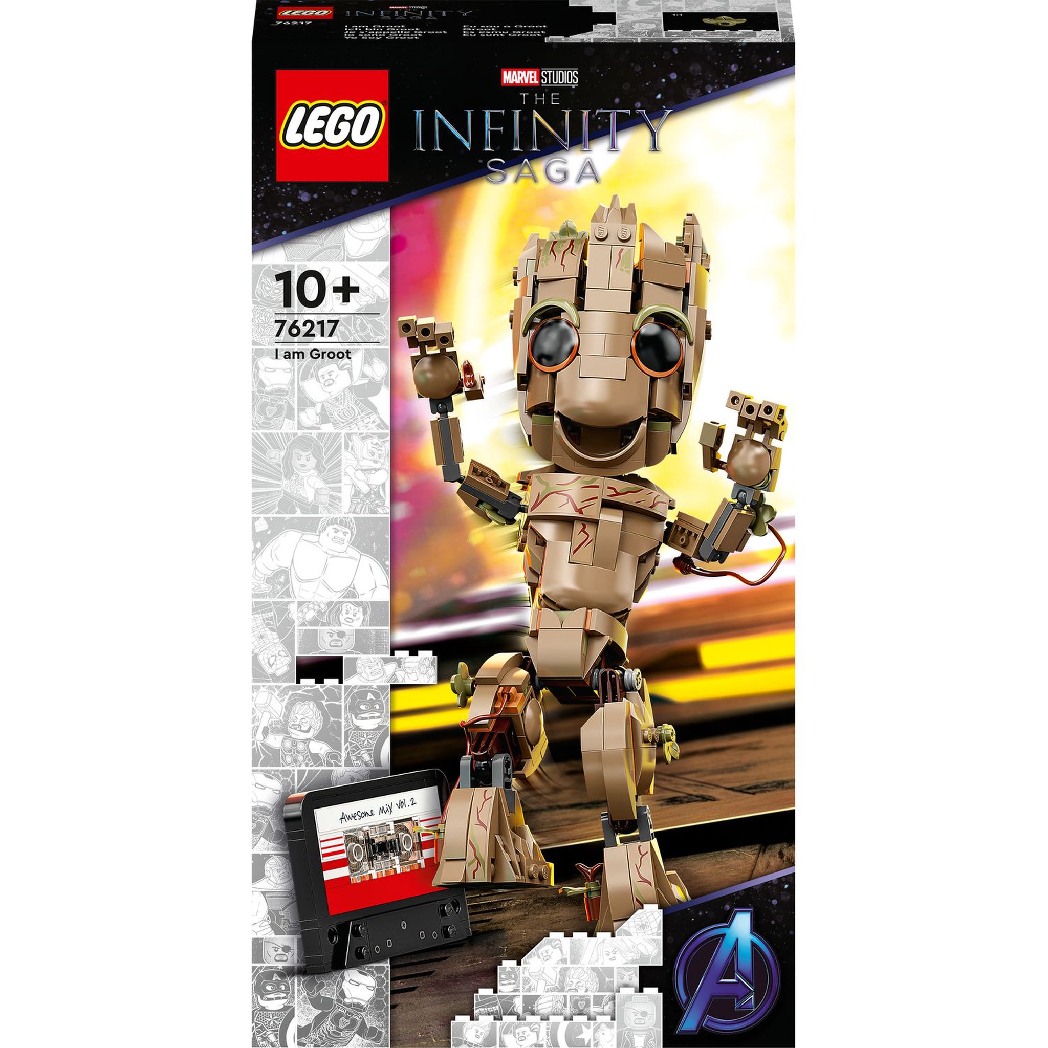 Voir la diapositive 1 : LEGO Marvel 76217 Je s'appelle GROOT , Jouet à Construire et Figurine du Bébé dans le Film, Les Gardiens de la Galaxie 2, Ensemble Marvel