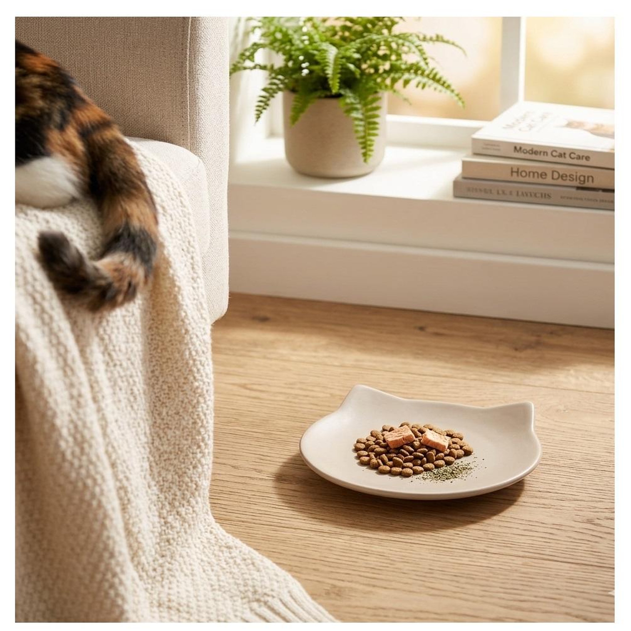 Voir la diapositive 4 : Eden Gamelle plat en céramique pour chat anti-stress filou