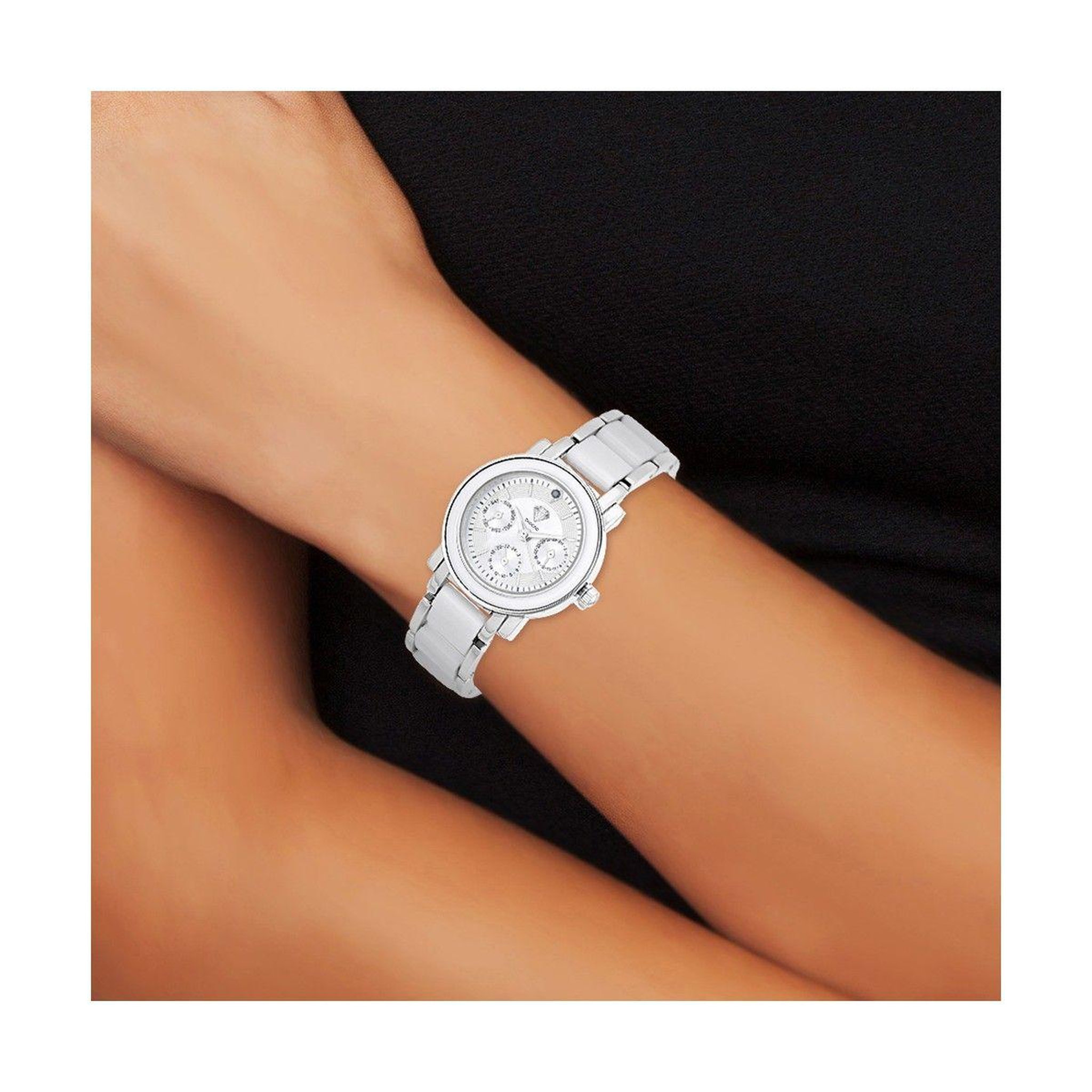 Voir la diapositive 2 : SC CRYSTAL Montre Lila SC Crystal ornée d'un véritable diamant noir