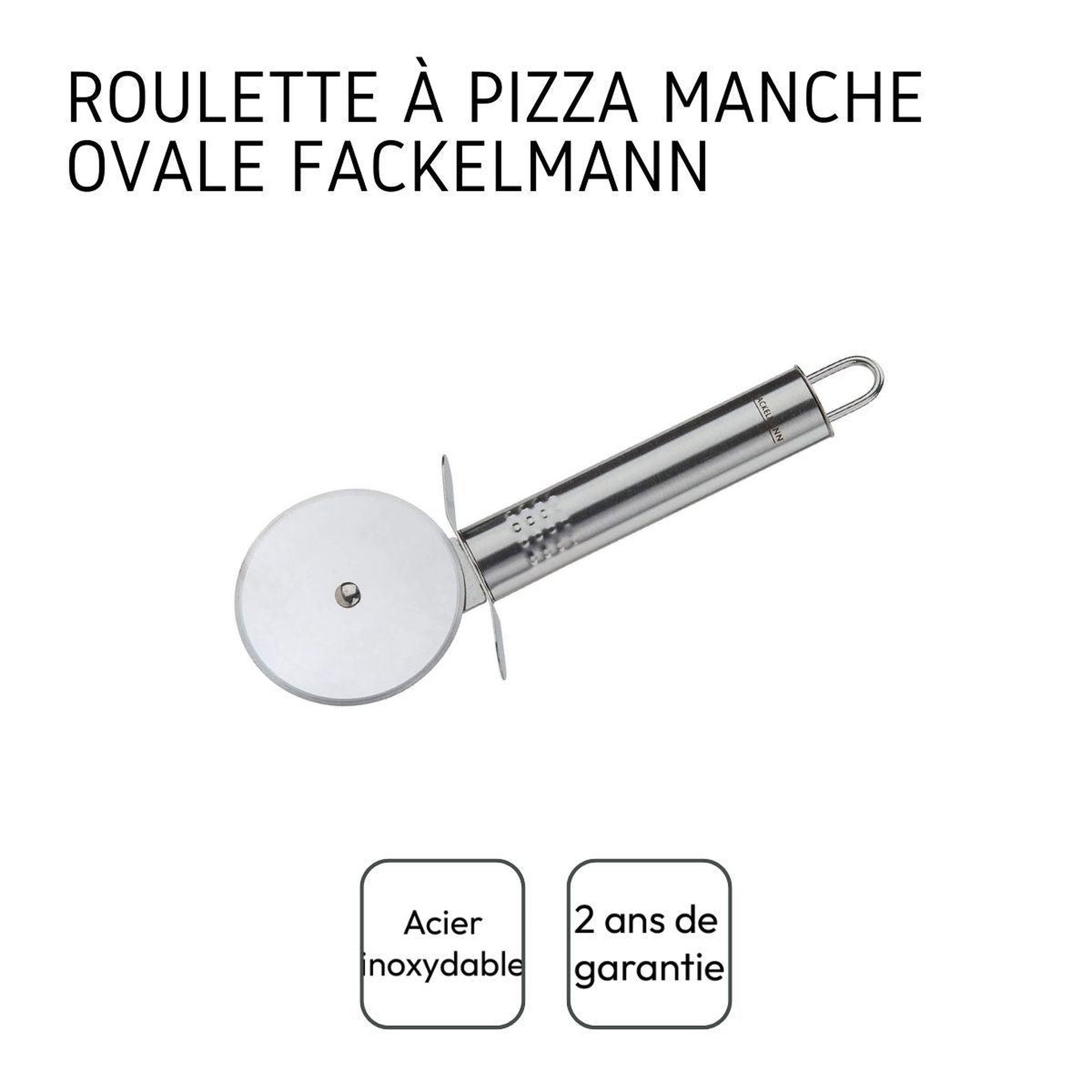 Voir la diapositive 4 : Fackelmann Roulette à pizza en inox 18,5 cm fackelmann ovale limited edition
