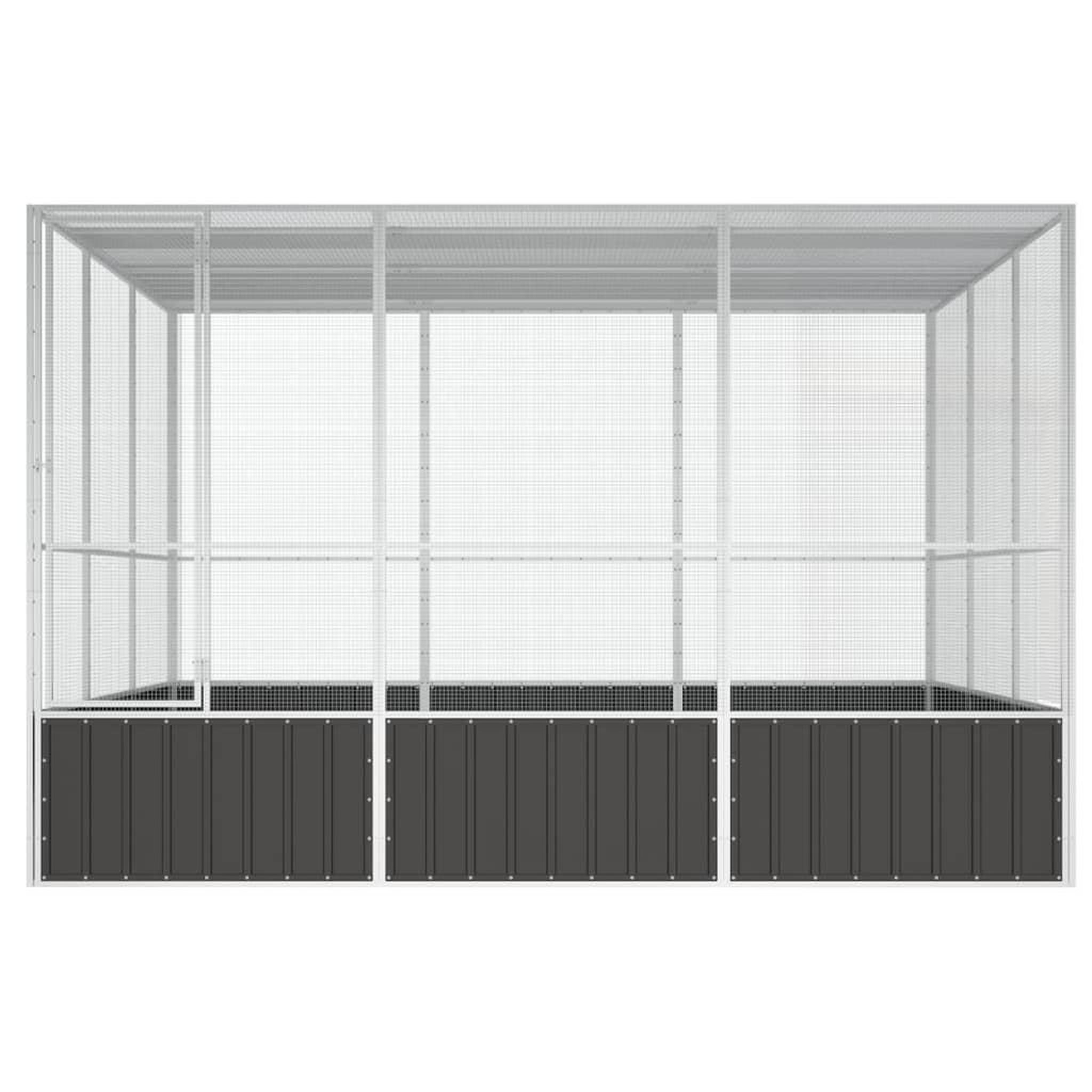 Voir la diapositive 3 : VIDAXL Cage a oiseaux Anthracite 302,5x324,5x211,5 cm Acier galvanise