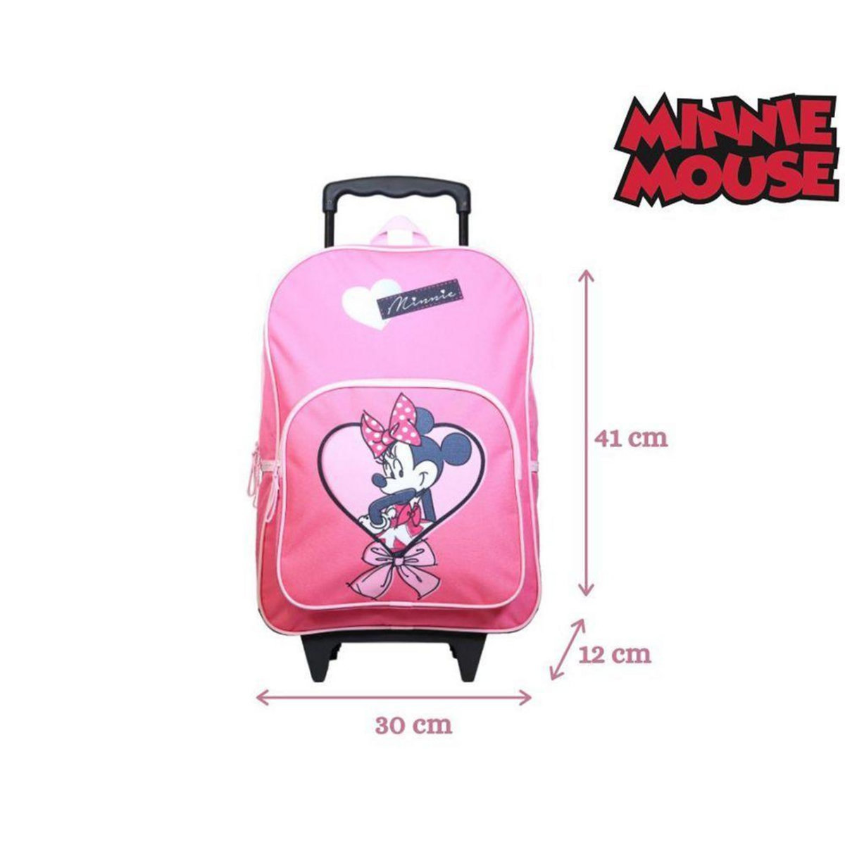 Bagtrotter BAGTROTTER Sac à dos à roulettes Disney Minnie Noeud Rose