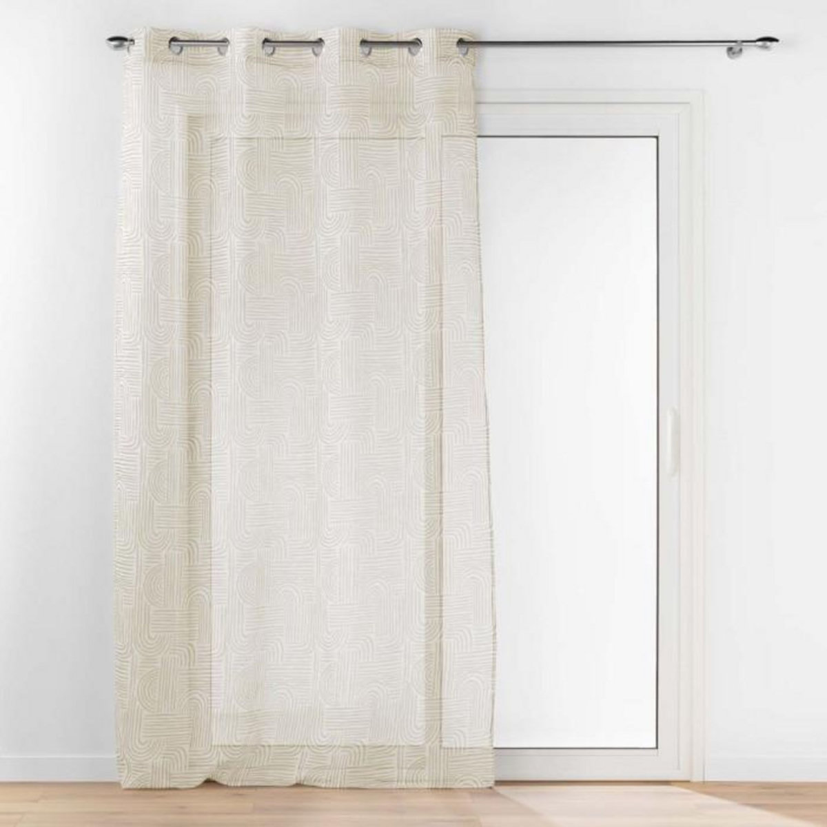 Paris Prix Rideau Voilage à Œillets Imprimé  Pandore  140x240cm Blanc