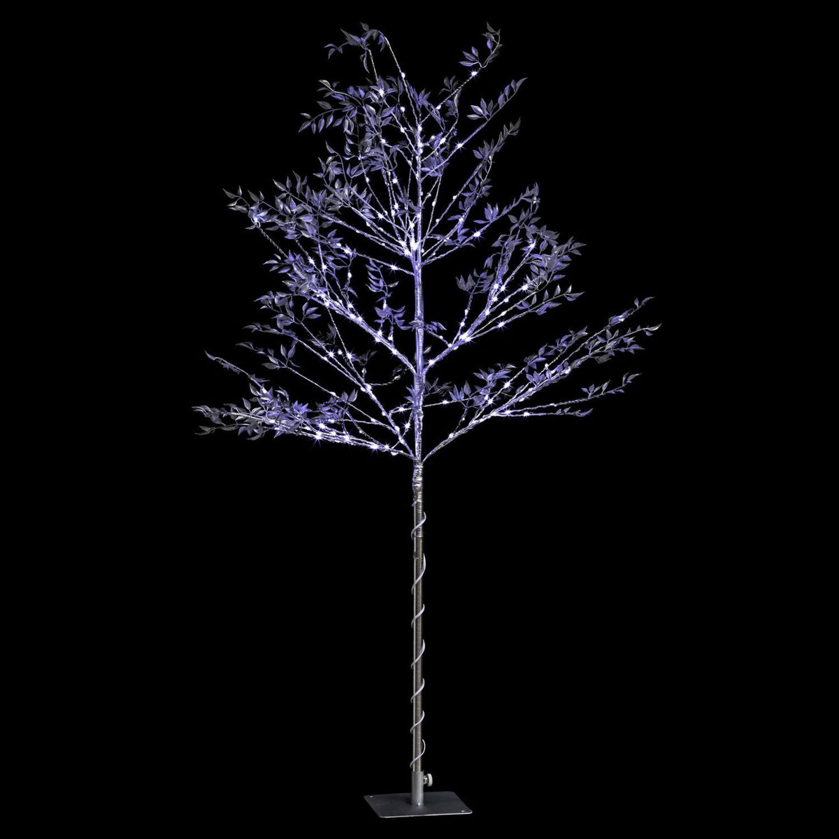 FEERIC LIGHT & CHRISTMAS Arbre fleuri lumineux d'intérieur Prunus - 160 LED blanc froid - Argenté