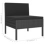 Voir la diapositive 6 : VIDAXL Salon de jardin 8 pcs avec coussins resine tressee noir