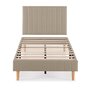Voir la diapositive 3 : VS VENTA-STOCK Sommier + tête de lit Eris 90x190 cm Beige
