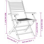 Voir la diapositive 6 : VIDAXL Chaises pliables de jardin lot de 4 bois massif d'acacia