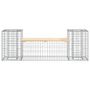 Voir la diapositive 3 : VIDAXL Banc de jardin design gabion 183x41x60,5 cm bois massif de pin