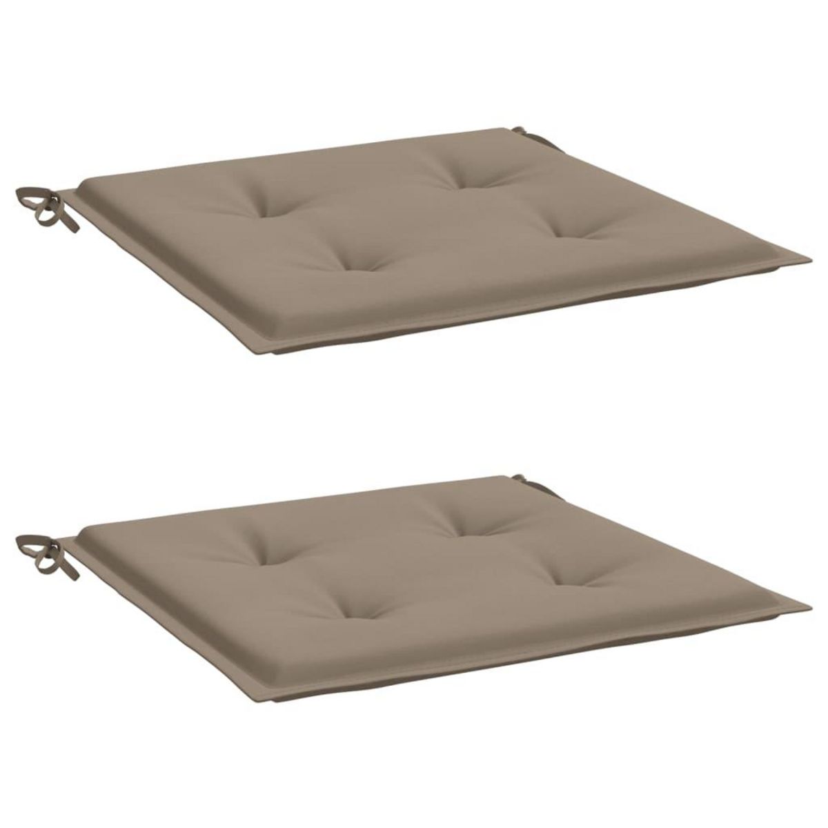 VIDAXL Coussins de chaise jardin lot de 2 taupe 40x40x3cm tissu oxford