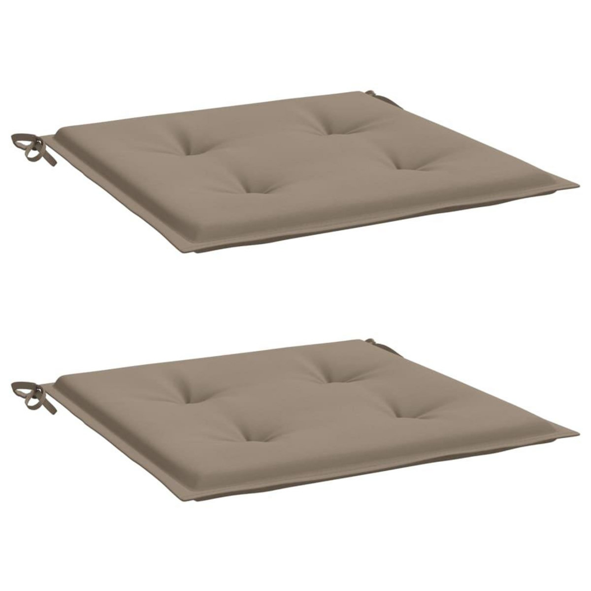VIDAXL Coussins de chaise jardin lot de 2 taupe 40x40x3cm tissu oxford