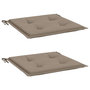 Voir la diapositive 3 : VIDAXL Coussins de chaise jardin lot de 2 taupe 40x40x3cm tissu oxford