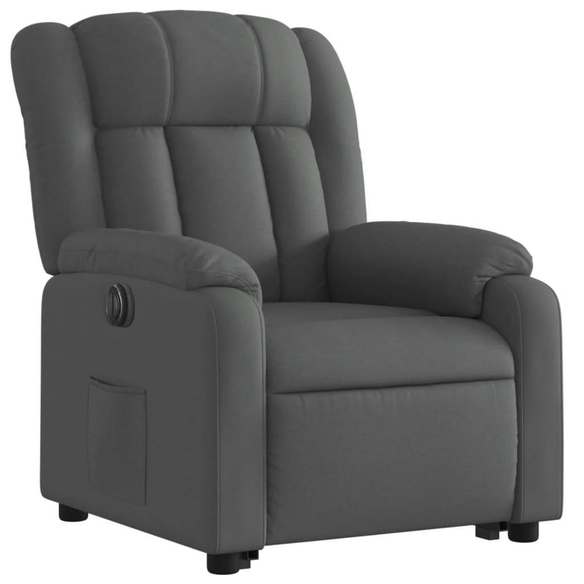 VIDAXL Fauteuil inclinable electrique gris fonce tissu