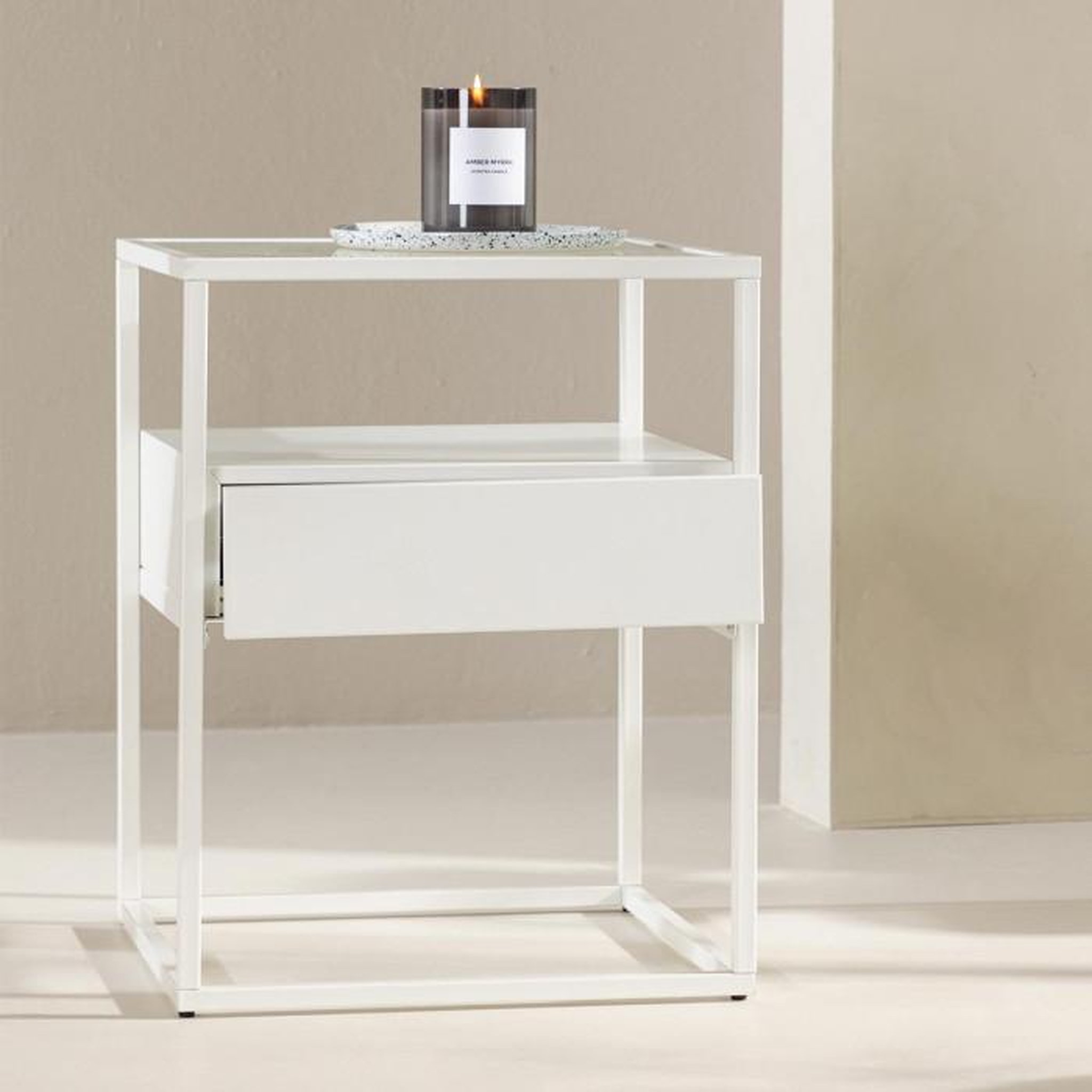 Voir la diapositive 4 : Paris Prix Table d'Appoint Design  Fortaleza  51cm Blanc