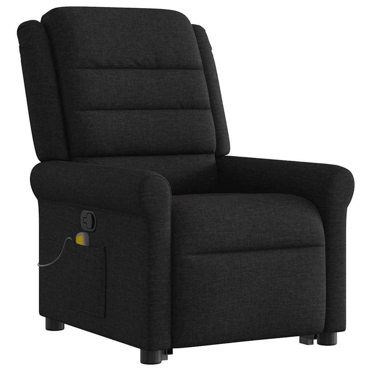 VIDAXL Fauteuil de massage inclinable Noir Tissu