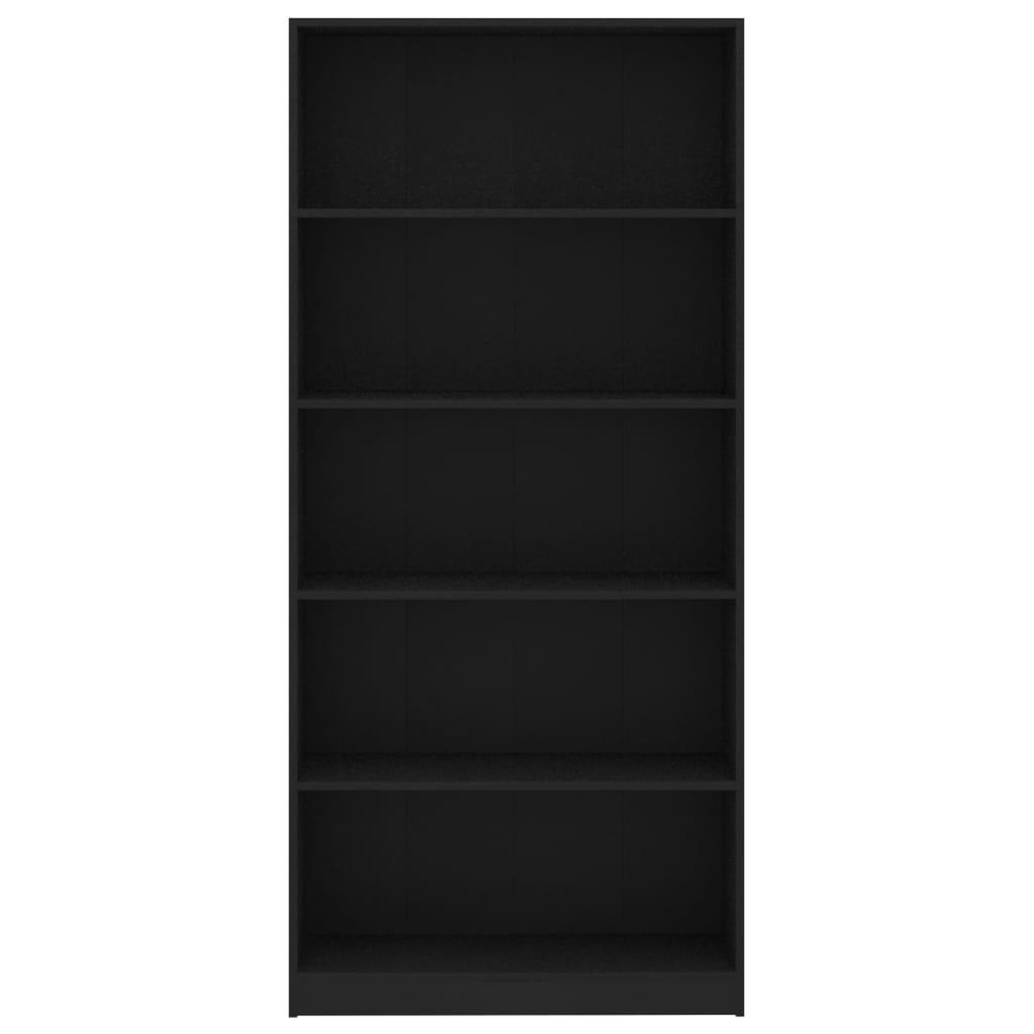Voir la diapositive 4 : VIDAXL Bibliotheque a 5 niveaux Noir 80x24x175 cm Bois d'ingenierie