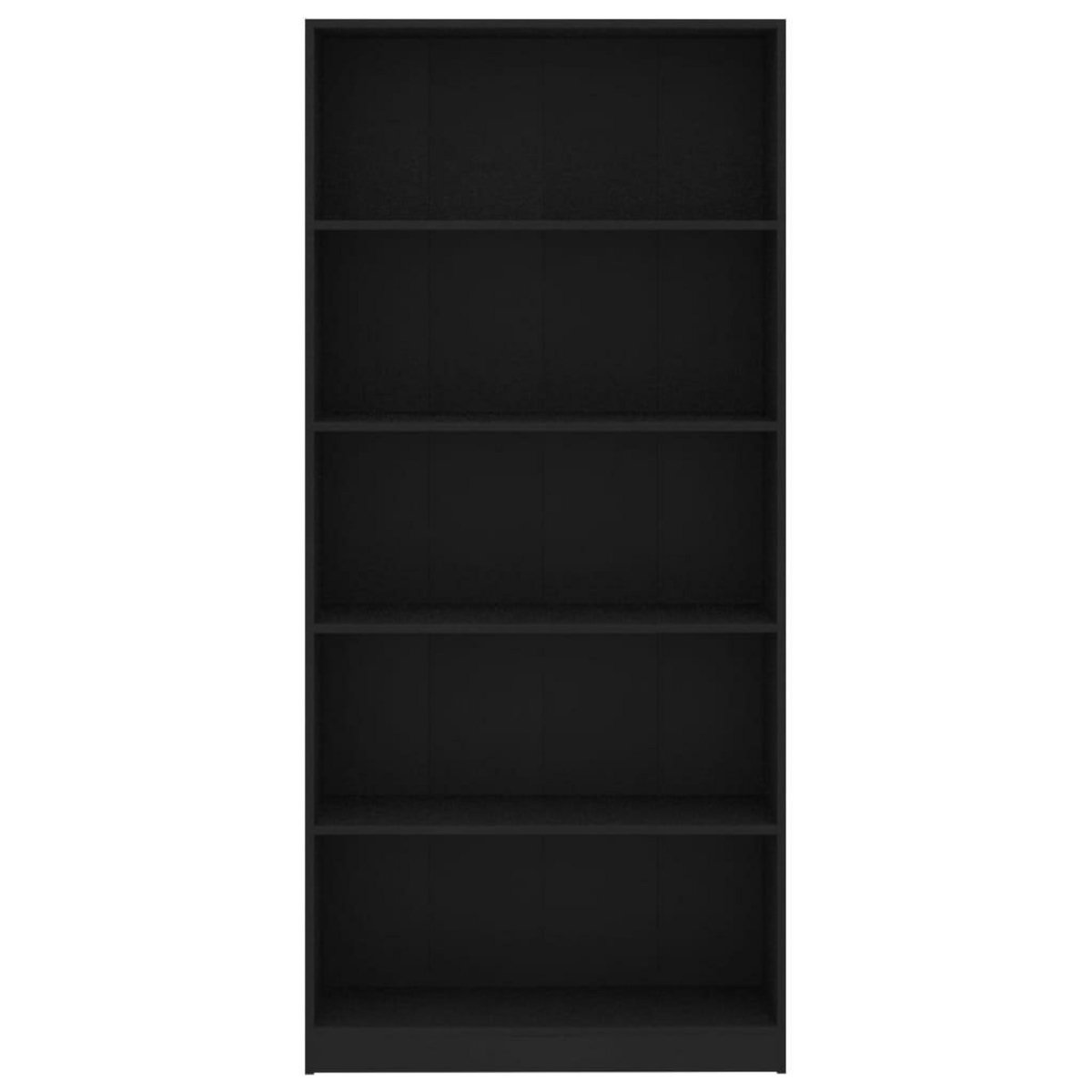 VIDAXL Bibliotheque a 5 niveaux Noir 80x24x175 cm Bois d'ingenierie