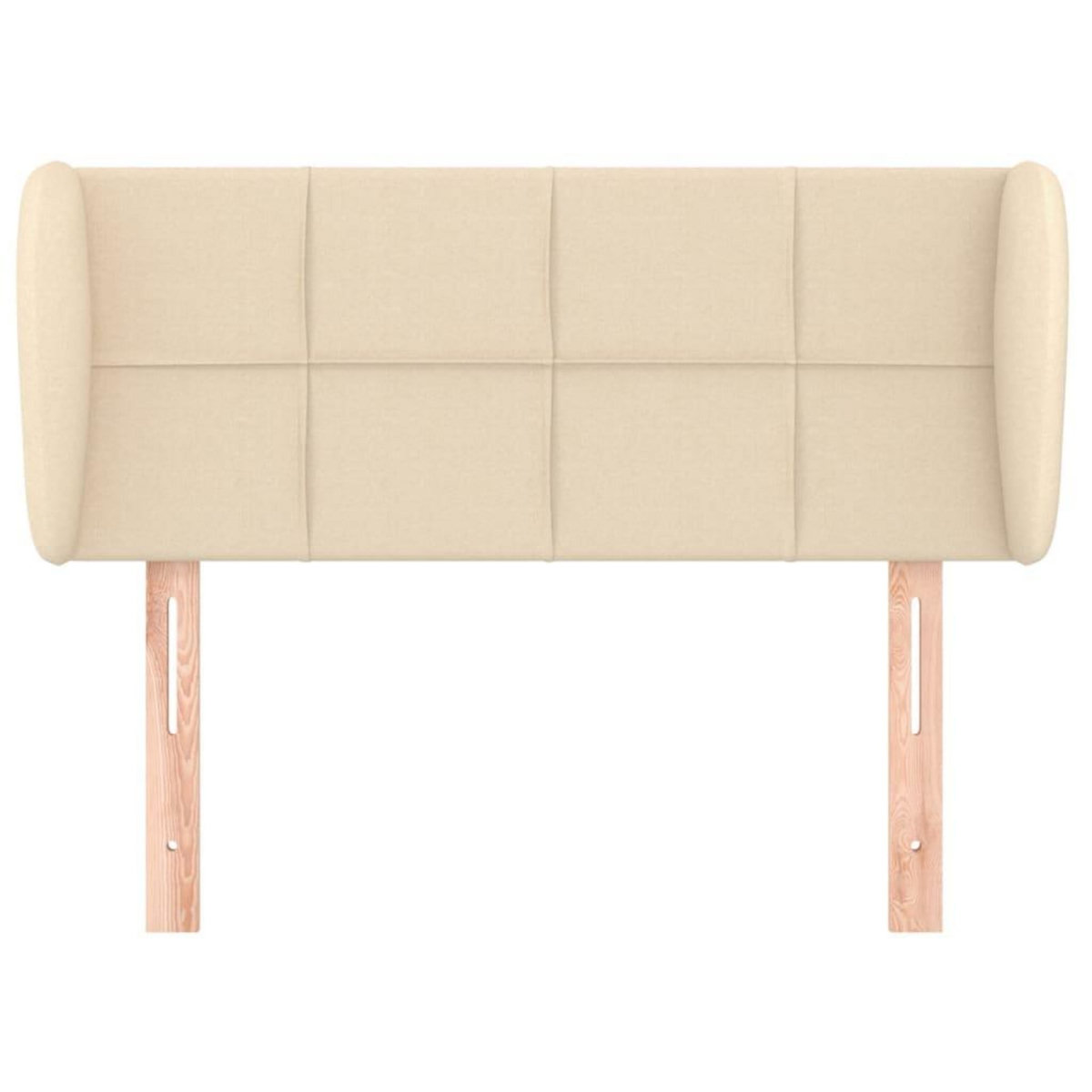 VIDAXL Tete de lit avec oreilles Creme 93x23x78/88 cm Tissu