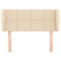 Voir la diapositive 3 : VIDAXL Tete de lit avec oreilles Creme 93x23x78/88 cm Tissu