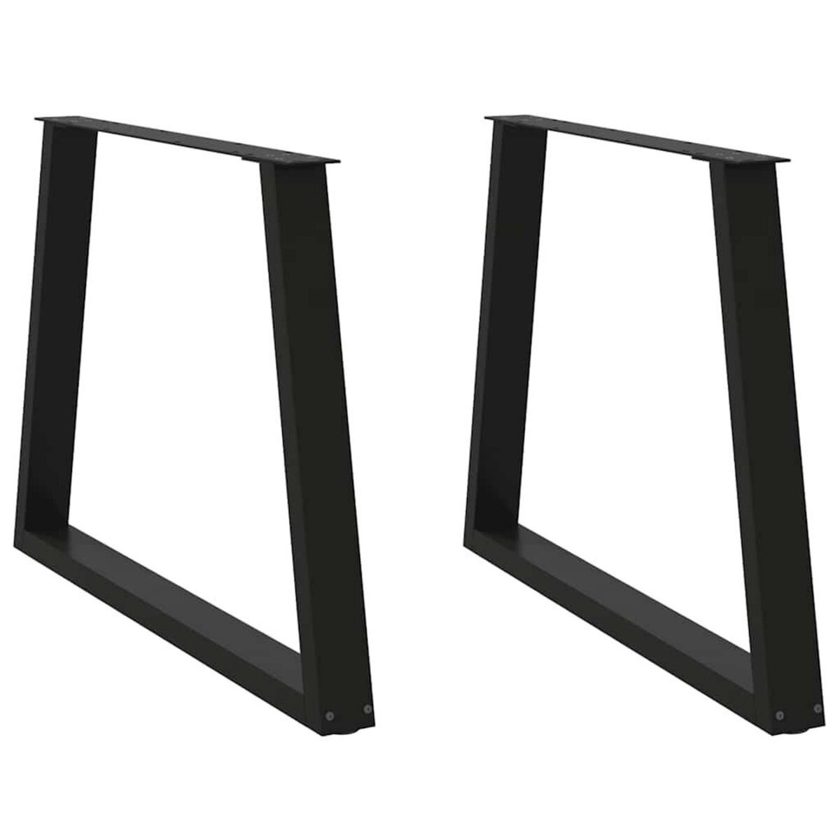 VIDAXL Pieds de table a manger forme de V 2 pcs noir 100x(72-73,3) cm