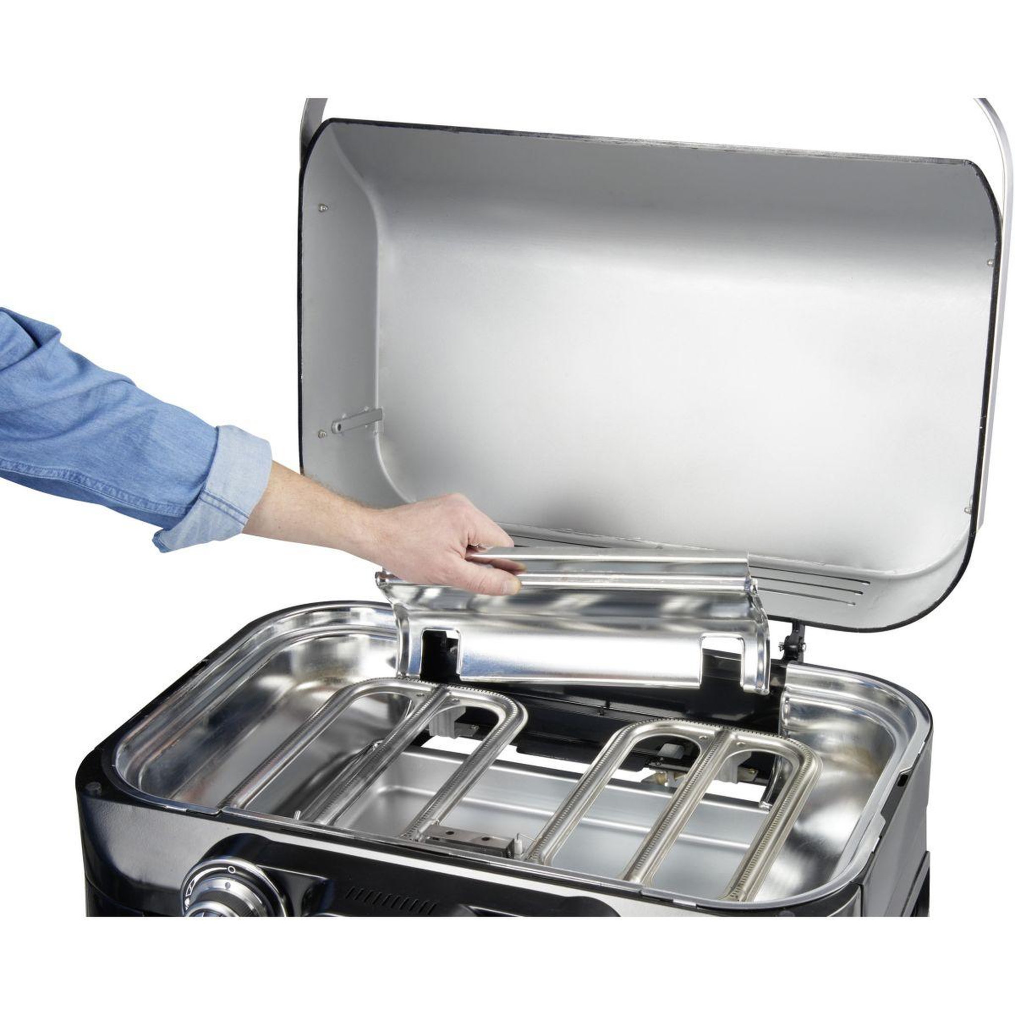 Voir la diapositive 4 : CAMPINGAZ Barbecue gaz attitude lx noir 2 brûleurs à poser, 58x36 cm