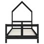 Voir la diapositive 4 : VIDAXL Cadre de lit pour enfants noir 80x200 cm bois de pin massif