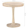 Voir la diapositive 6 : VIDAXL Table d'appoint Ø50x55 cm Bois de manguier massif