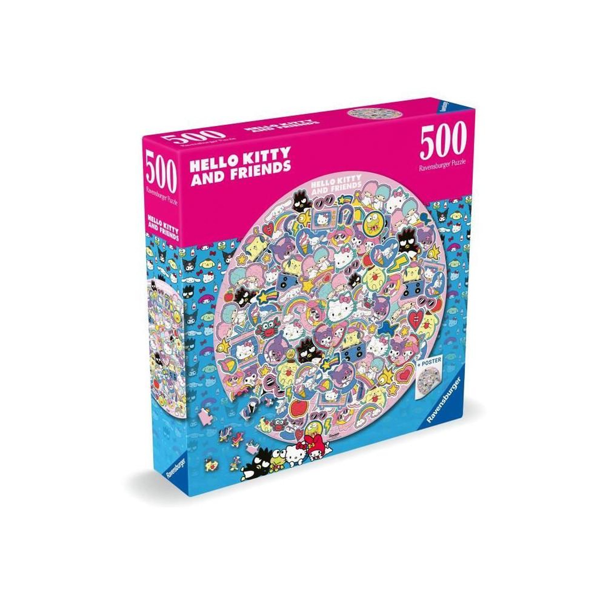 HELLO KITTY Puzzle rond 500 pièces - Hello Kitty - Un tourbillon de douceur