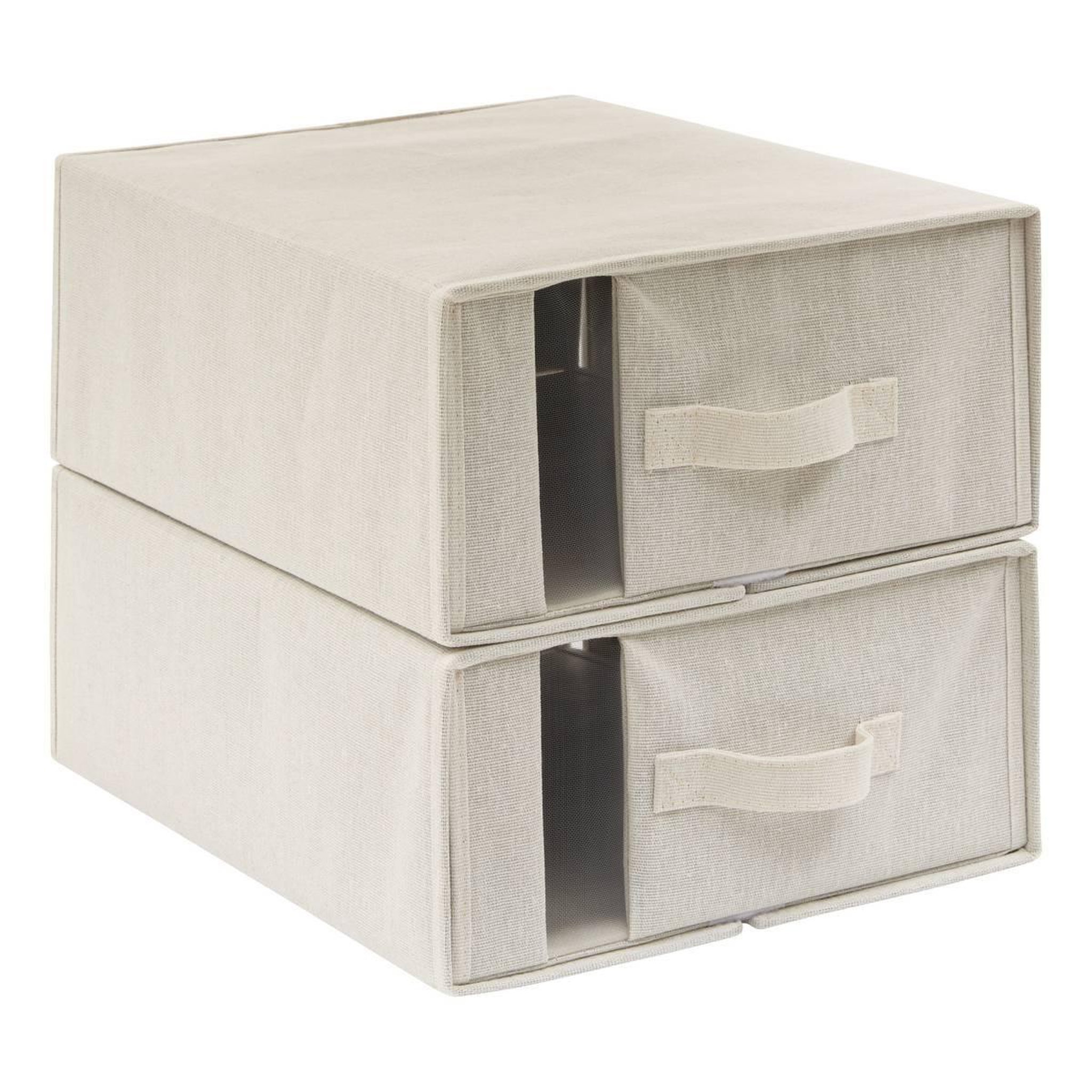 Voir la diapositive 2 : FIVE Lot de 2 Housses de Rangement  Dressy  41cm Beige