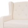Voir la diapositive 4 : VIDAXL Canape a 3 places Tissu Blanc creme