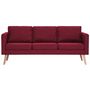 Voir la diapositive 4 : VIDAXL Ensemble de canape 2 pcs Tissu Rouge bordeaux