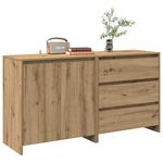VIDAXL Buffet 2 pcs chene artisanal bois d'ingenierie