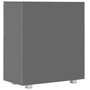 Voir la diapositive 5 : VIDAXL Buffet Gris brillant 71x35x80 cm Bois d'ingenierie